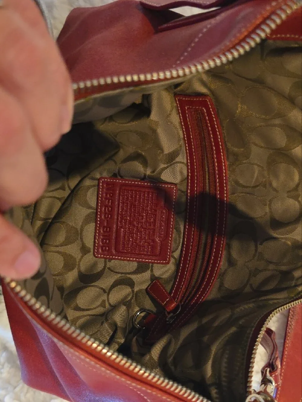 Vintage Coach Legacy 9188 Red Leather Shoulder Bag | Genuine Leather